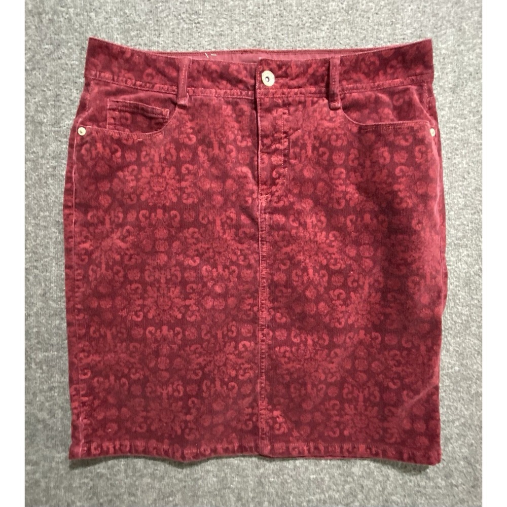 SONOMA LIFE+STYLE WOMENS SKIRT PLUM ESCAPE RED SIZE 4